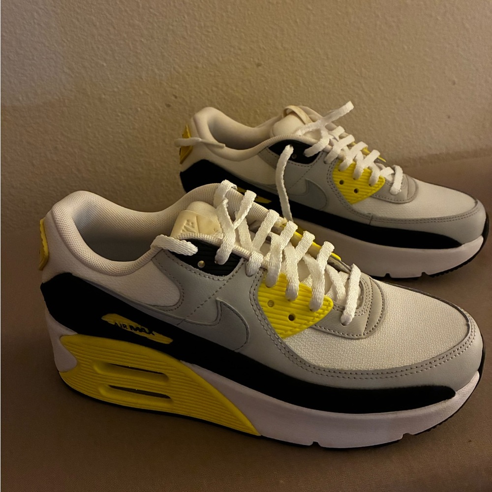 Nike Air Max White and Yellow with Black Accents